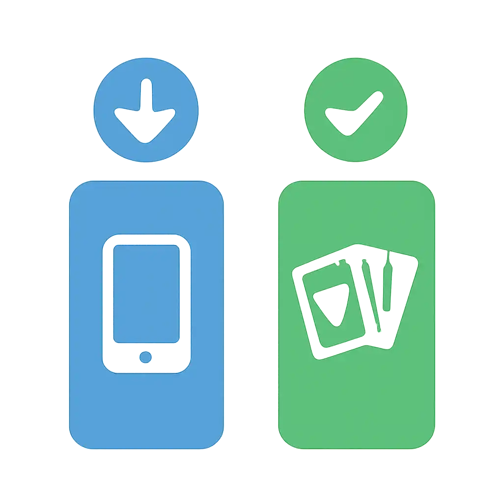 Infographic comparing options using coloured bars and, Teen Patti Joy: Download and Install on Android