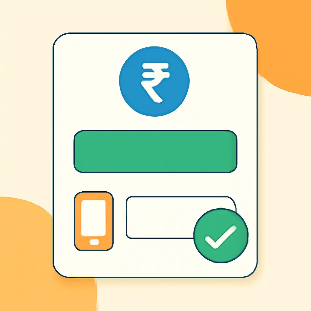 Close-up of button or form field for upi deposits, Teen Patti Joy